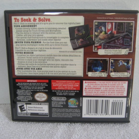 Nintendo DS, Mystery Case Files, MillionHeir, rated E - Picture 2 of 3